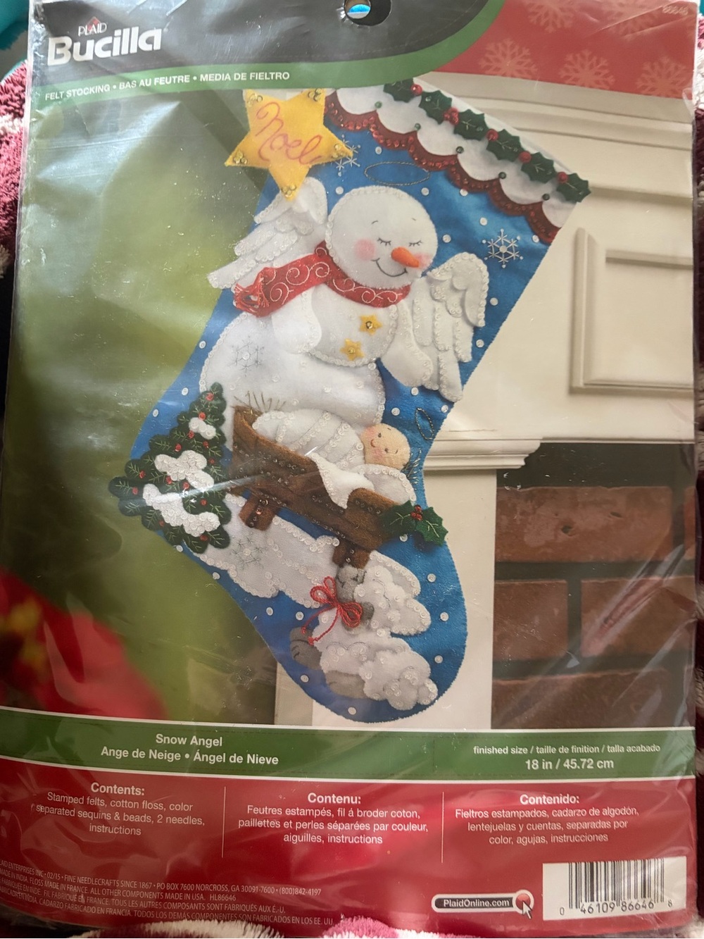 Bucilla Snow Angel Felt Stocking kit #86646